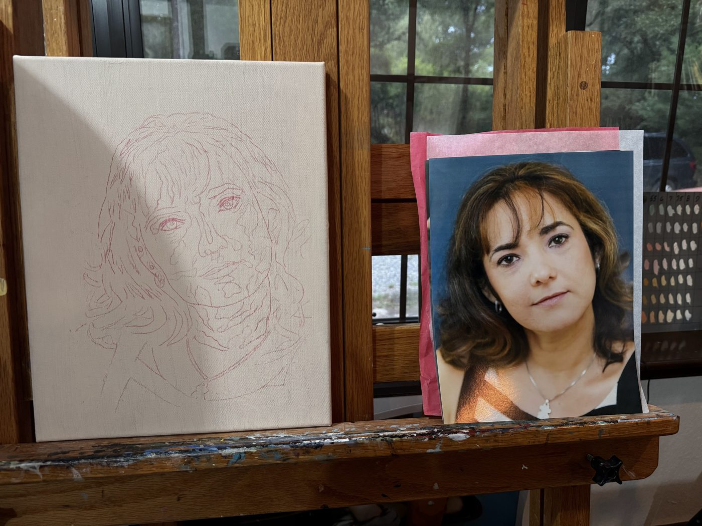 Portrait of My Mother, in progress